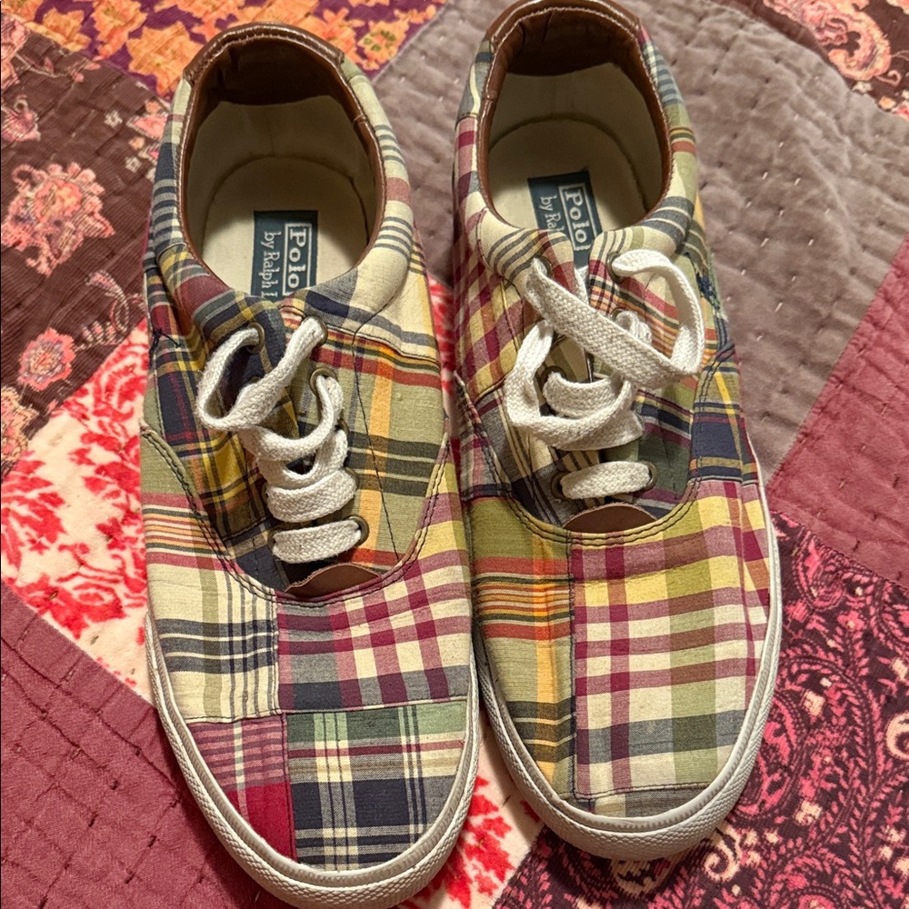 Polo by Ralph Lauren Multicolor Plaid Sneakers
